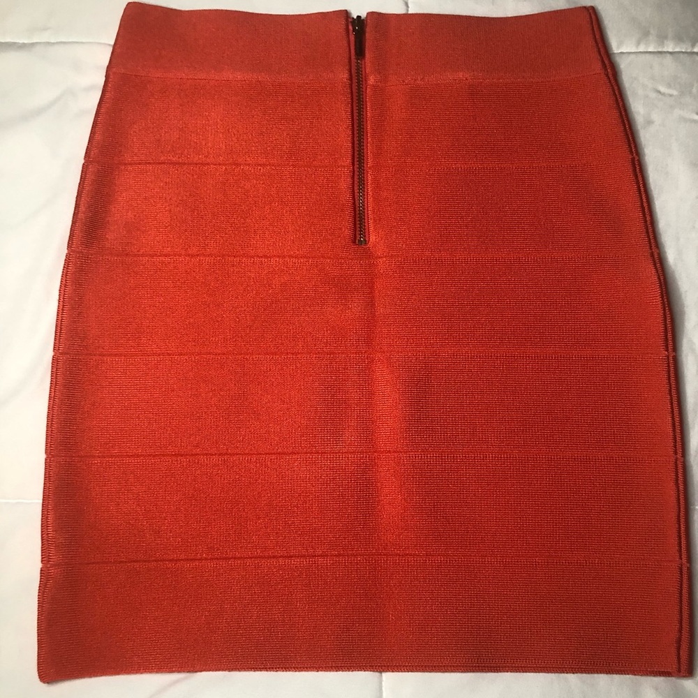 Bebe mini pencil bandage skirt (orange)